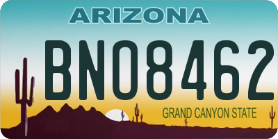 AZ license plate BNO8462