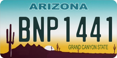 AZ license plate BNP1441