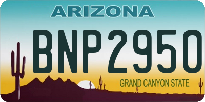 AZ license plate BNP2950