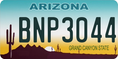 AZ license plate BNP3044