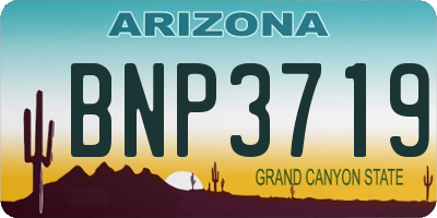 AZ license plate BNP3719