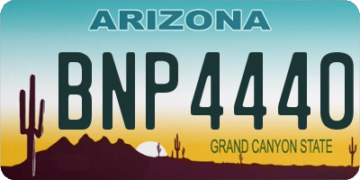 AZ license plate BNP4440