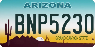 AZ license plate BNP5230