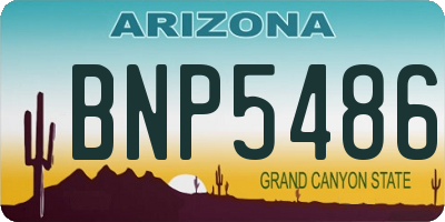 AZ license plate BNP5486