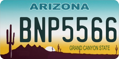 AZ license plate BNP5566