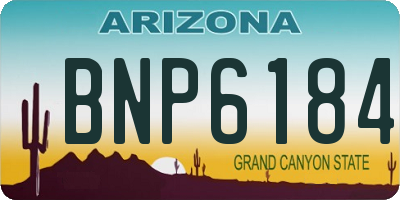 AZ license plate BNP6184