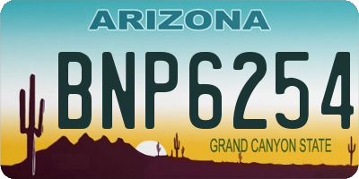 AZ license plate BNP6254