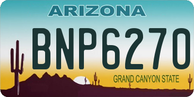 AZ license plate BNP6270