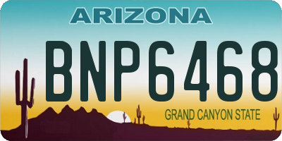 AZ license plate BNP6468