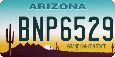 AZ license plate BNP6529