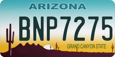 AZ license plate BNP7275