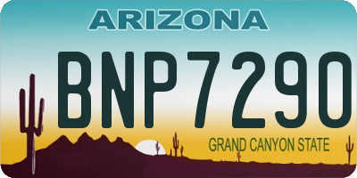 AZ license plate BNP7290