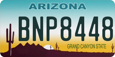 AZ license plate BNP8448