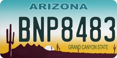 AZ license plate BNP8483