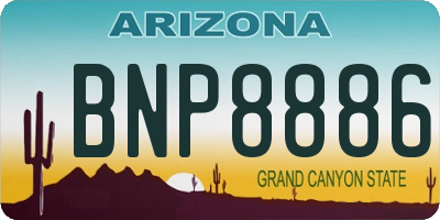 AZ license plate BNP8886