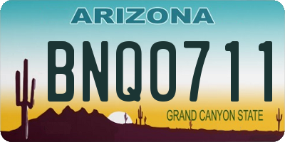 AZ license plate BNQ0711