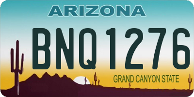 AZ license plate BNQ1276