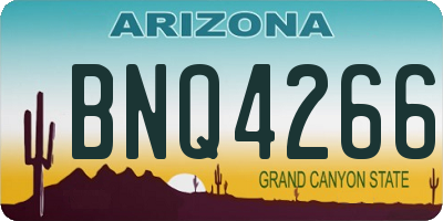 AZ license plate BNQ4266