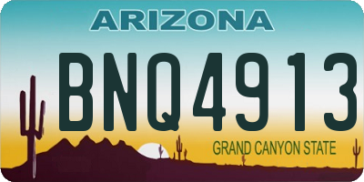 AZ license plate BNQ4913
