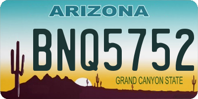 AZ license plate BNQ5752