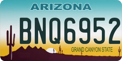 AZ license plate BNQ6952