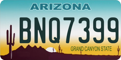AZ license plate BNQ7399