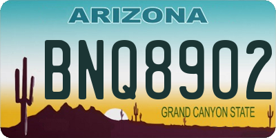 AZ license plate BNQ8902
