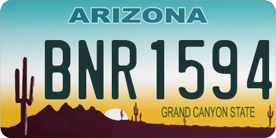 AZ license plate BNR1594