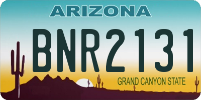 AZ license plate BNR2131