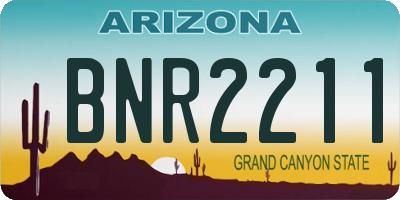 AZ license plate BNR2211