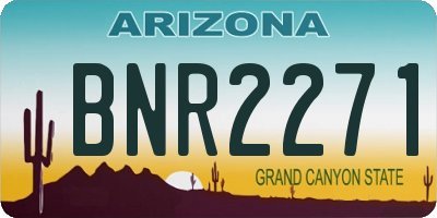AZ license plate BNR2271
