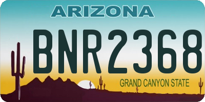 AZ license plate BNR2368