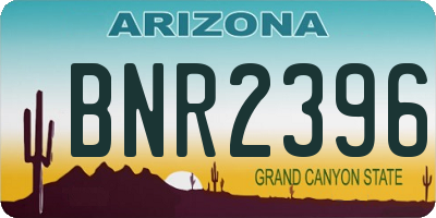 AZ license plate BNR2396