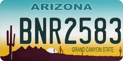 AZ license plate BNR2583
