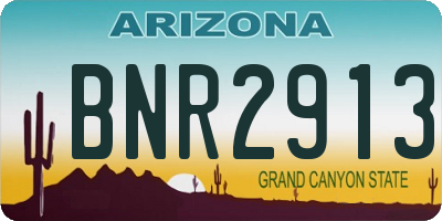 AZ license plate BNR2913