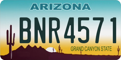 AZ license plate BNR4571