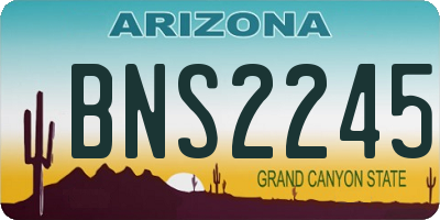 AZ license plate BNS2245