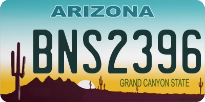 AZ license plate BNS2396