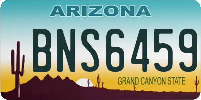 AZ license plate BNS6459