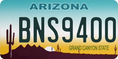 AZ license plate BNS9400