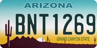 AZ license plate BNT1269