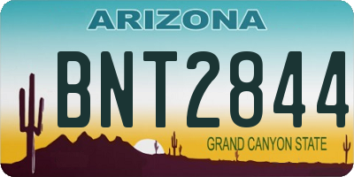 AZ license plate BNT2844