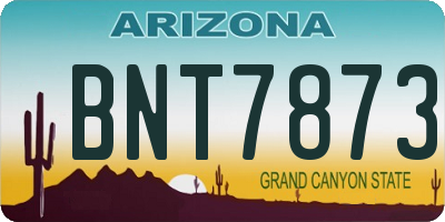 AZ license plate BNT7873
