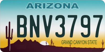 AZ license plate BNV3797