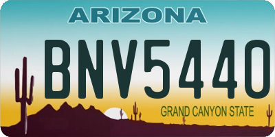AZ license plate BNV5440