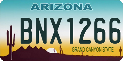 AZ license plate BNX1266