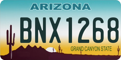 AZ license plate BNX1268