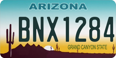 AZ license plate BNX1284