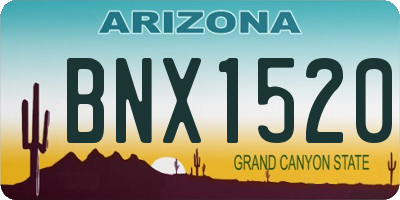 AZ license plate BNX1520