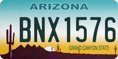 AZ license plate BNX1576